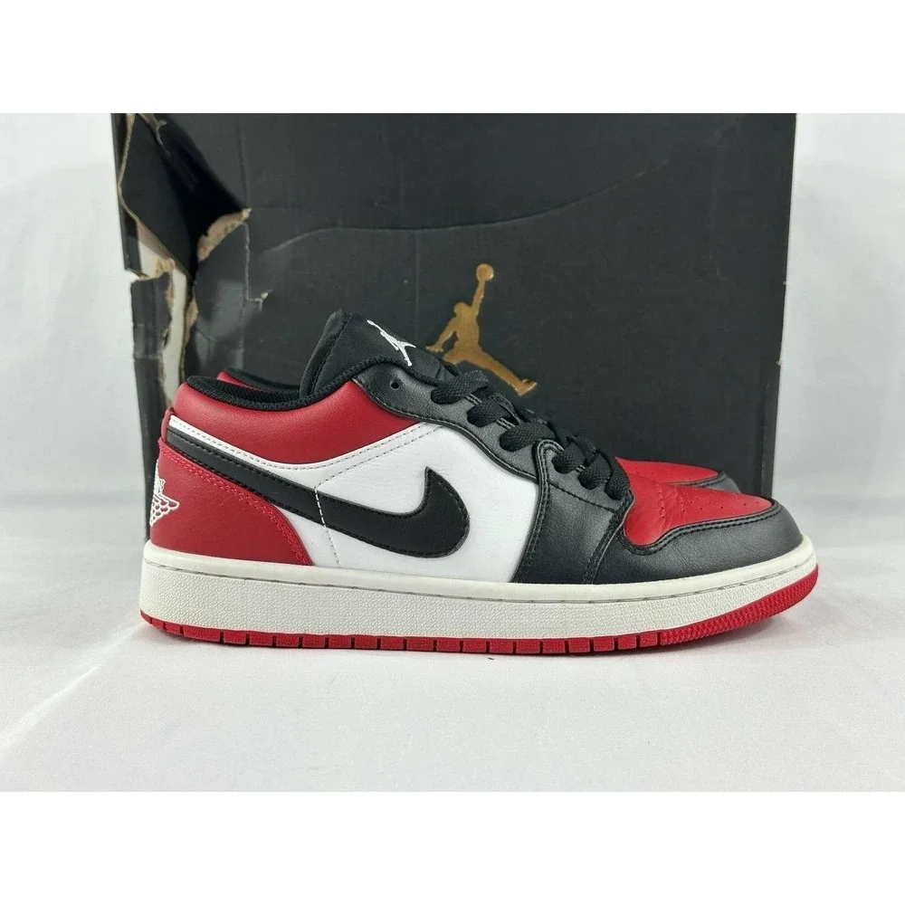 Nike Air Jordan 1 Low 'Bred Toe' 553558-612 Men's Size 7